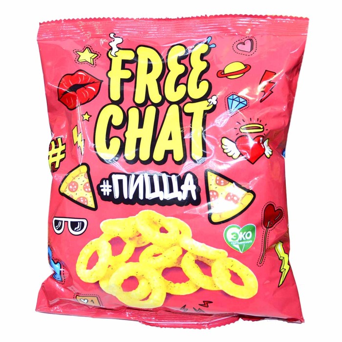 Снеки Free Chat со вкусом пиццы 50гр м/у