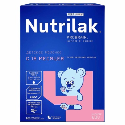 Напиток молочный сухой Nutrilak Premium 4 с 18мес 600гр к/у