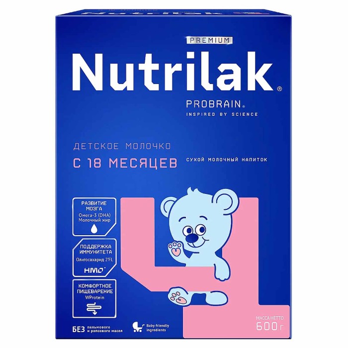 Напиток молочный сухой Nutrilak Premium 4 с 18мес 600гр к/у