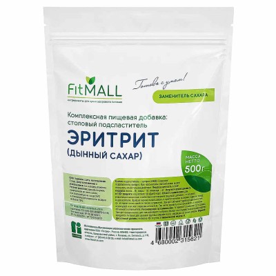 Заменитель сахара Fit Mall FIT Эритрит дынный сахар 500г д/п