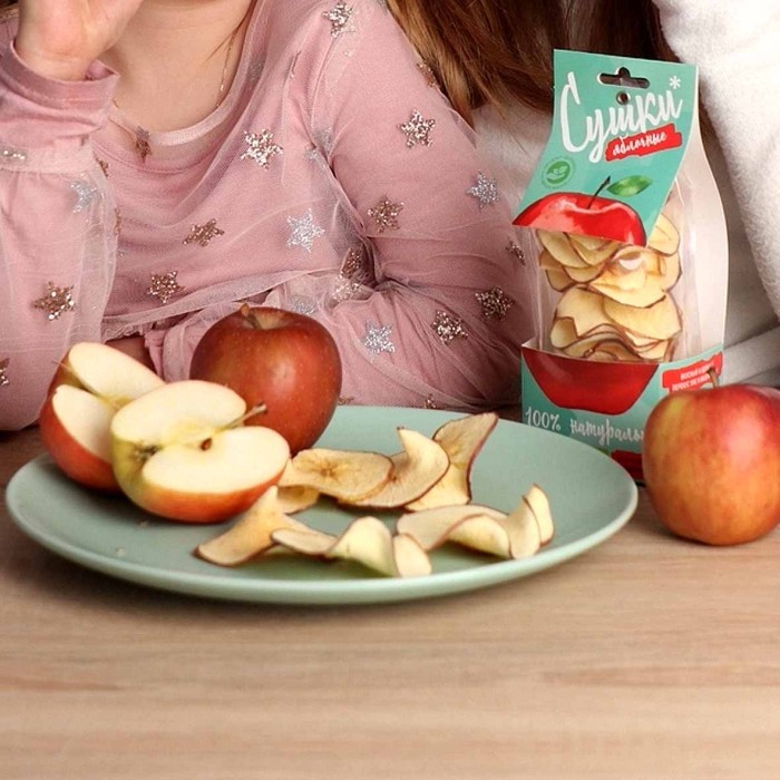 Чипсы фруктовые Сушки красное яблоко 30гр к/у