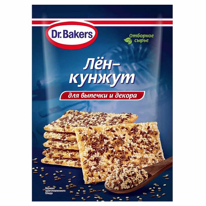 Смесь семян Dr.Bakers лен-кунжут 15гр м/у