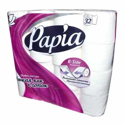 Бумага туалетная Papia White 3сл 32рул м/у