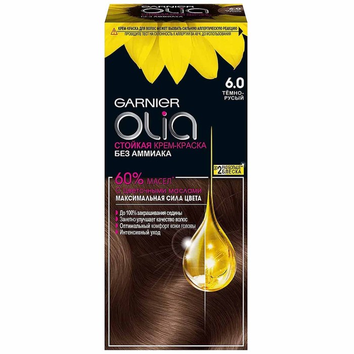 Краска для волос Garnier Olia 6.0 Темно-русый к/у