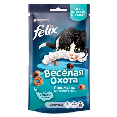 Лакомство для кошек Felix креветки и рыба 50гр м/у