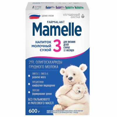 Смесь Farmalakt Mameiie с пребиотиком 2FL с 12мес 600гр м/у