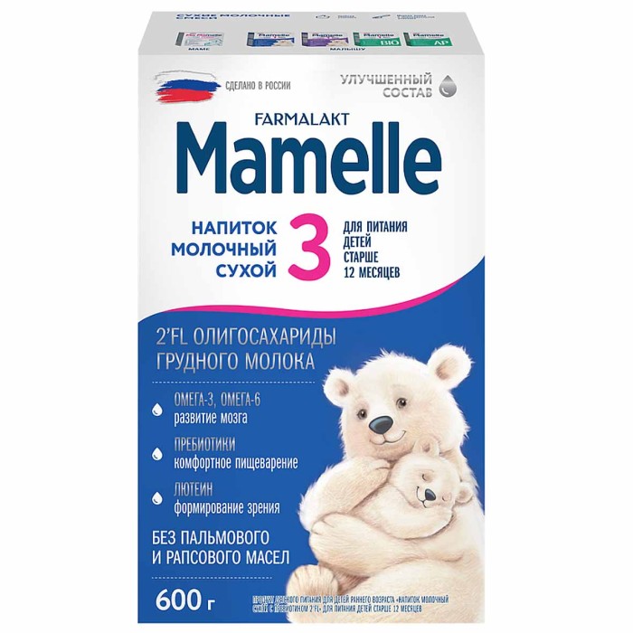 Смесь Farmalakt Mameiie с пребиотиком 2FL с 12мес 600гр м/у