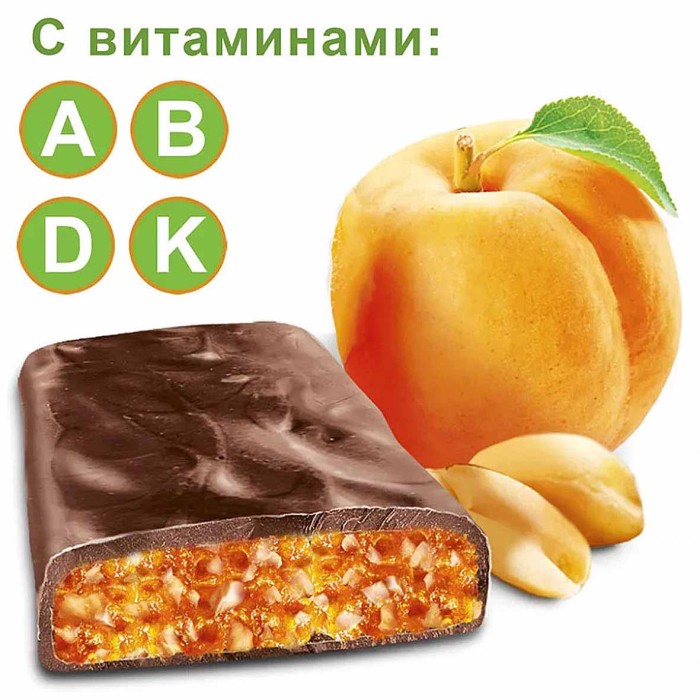 Батончик Кремлина Курага с арахисом,льном и витаминами 30гр м/у