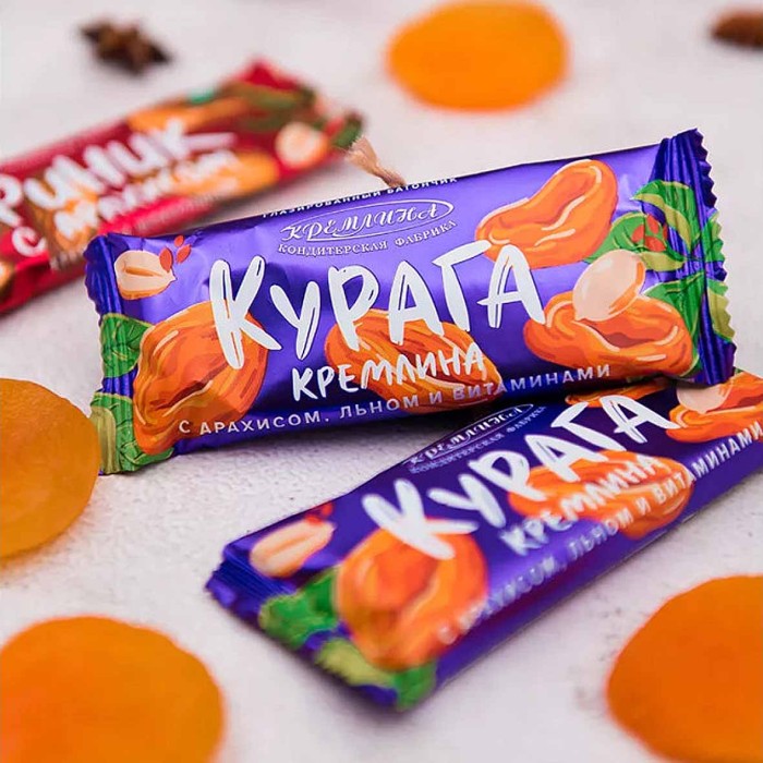 Батончик Кремлина Курага с арахисом,льном и витаминами 30гр м/у