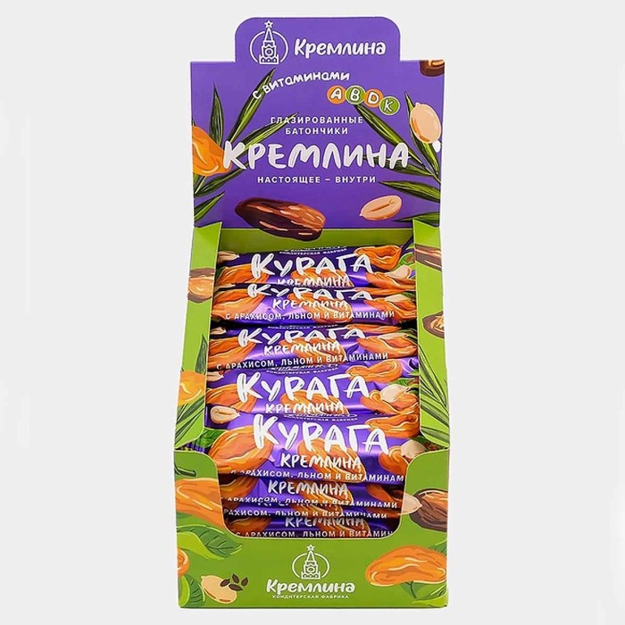 Батончик Кремлина Курага с арахисом,льном и витаминами 30гр м/у
