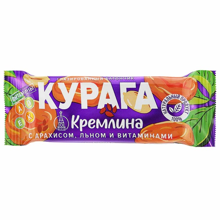 Батончик Кремлина Курага с арахисом,льном и витаминами 30гр м/у