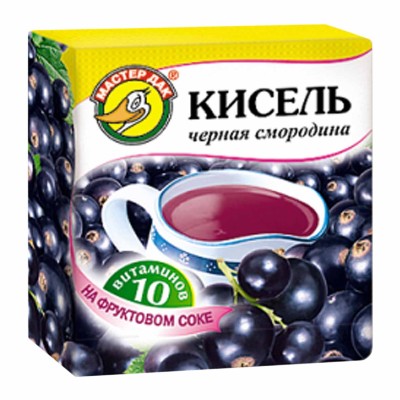 Кисель Мастер Дак Черная смородина 220гр м/у