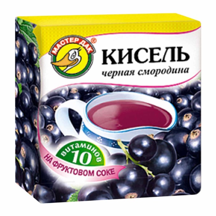 Кисель Мастер Дак Черная смородина 220гр м/у