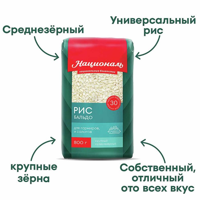 Крупа рис Националь Бальдо 800 м/у