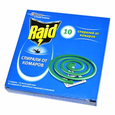 Спирали Raid от комаров 10шт к/у