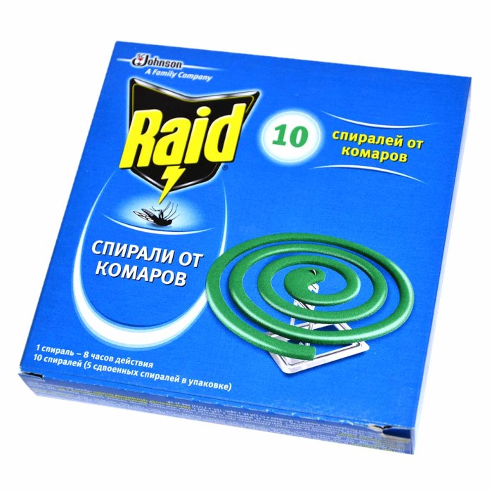Спирали Raid от комаров 10шт к/у