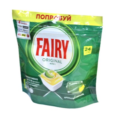Капсулы для посудомоечных машин Fairy All-in-1 Лимон 24шт д/п