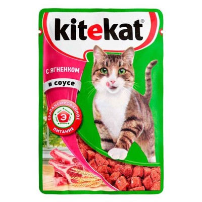 Корм для кошек Kitekat ягненок в соусе 85гр пауч