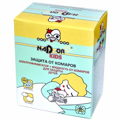 Комплект Nadzor Электрофумигатор+жидкость  от комаров для детей артDET1245
