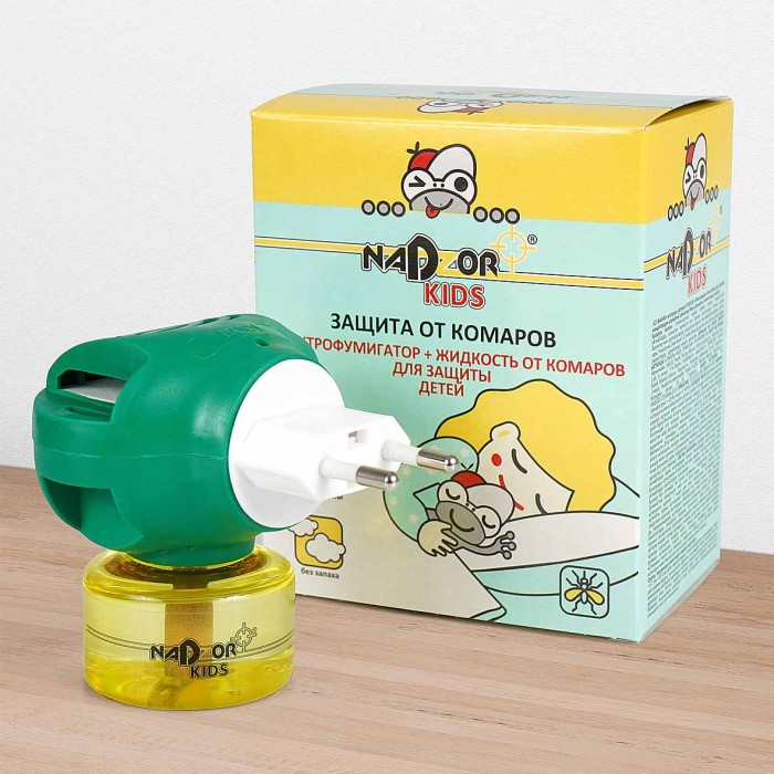 Комплект Nadzor Электрофумигатор+жидкость  от комаров для детей артDET1245