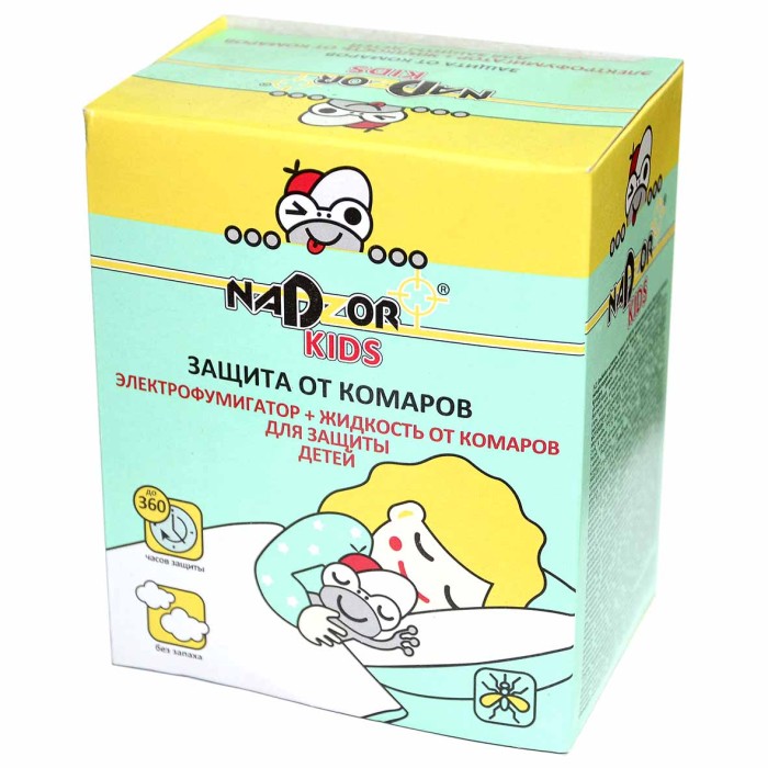 Комплект Nadzor Электрофумигатор+жидкость  от комаров для детей артDET1245
