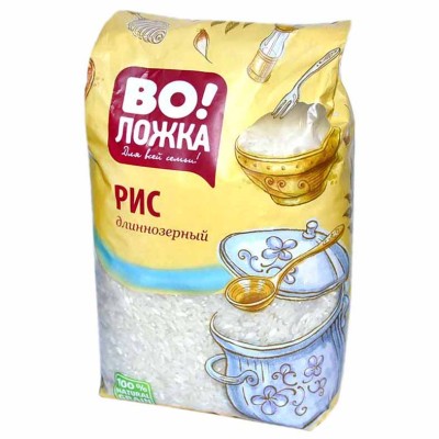 Крупа рис Воложка длиннозерный 800гр м/у