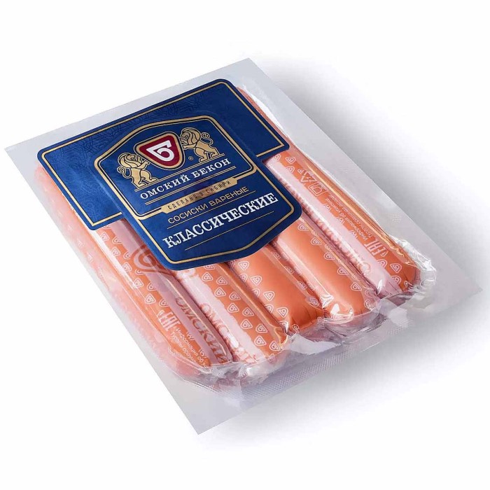 Сосиски Омский бекон Классические 540гр