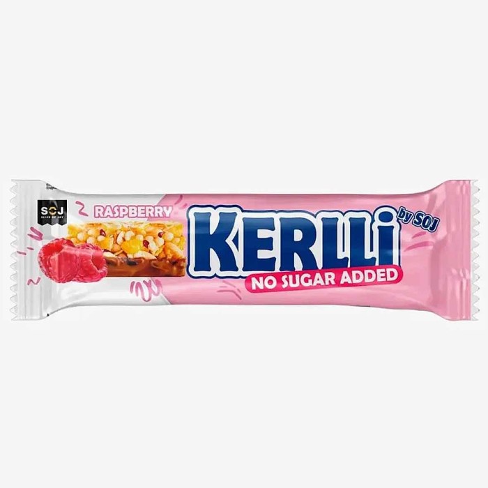 Батончик злаковый Kerlli вафельный со малиной без сахара 45гр м/у