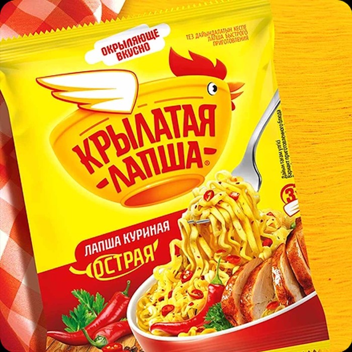 Лапша Крылатая Острая 60гр м/у