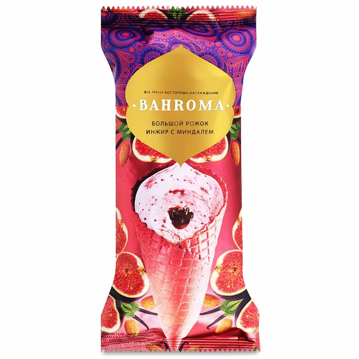 Мороженое Bahroma грецкий инжир с миндалем 105гр м/у