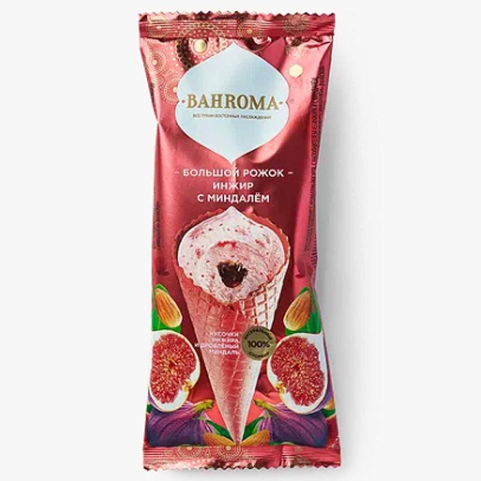 Мороженое Bahroma грецкий инжир с миндалем 105гр м/у