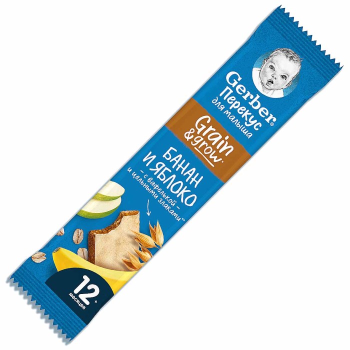 Батончик фруктовый Gerber DoReMi яблоко-банан 25гр