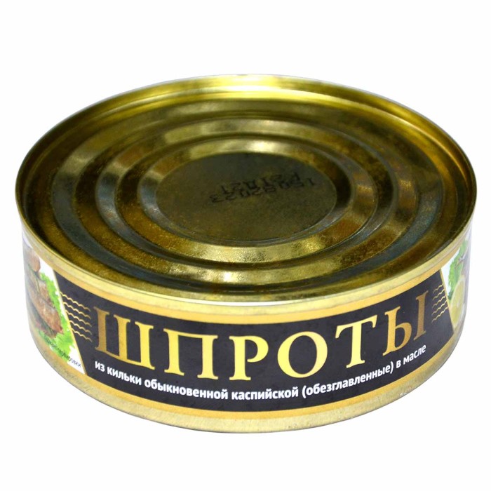 Шпроты КрымФлот Гост в масле 240гр ж/б