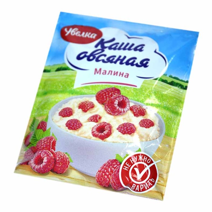 Каша овсяная Увелка с малиной 40гр м/у