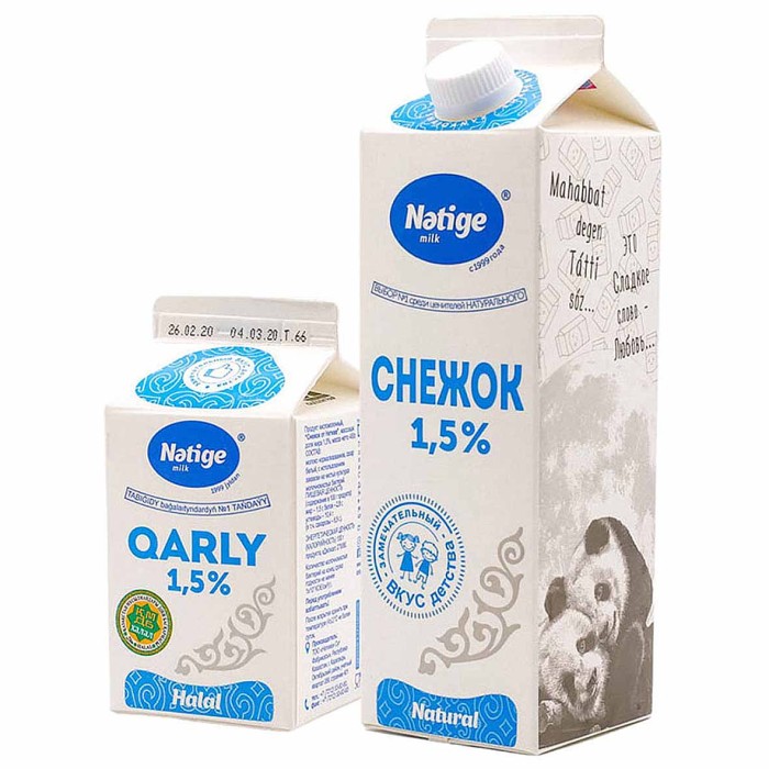 Снежок Nәtige milk 1,5% 0,45л т/п