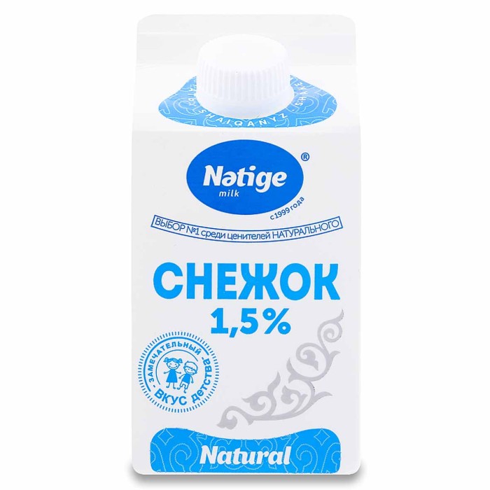 Снежок Nәtige milk 1,5% 0,45л т/п