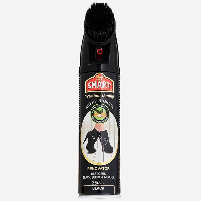 Спрей-краска Smart восстановитель для замши и нубука черный 200мл ж/б с щеткой