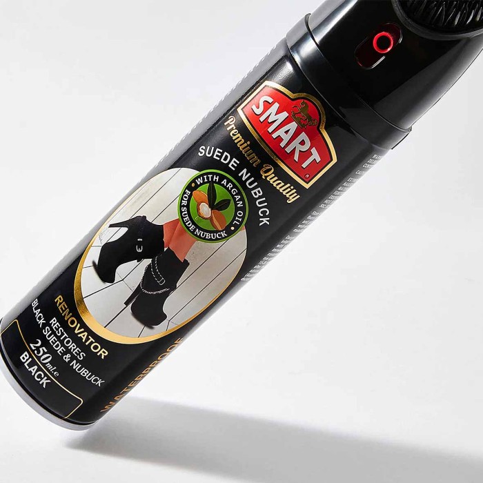 Спрей-краска Smart восстановитель для замши и нубука черный 200мл ж/б с щеткой