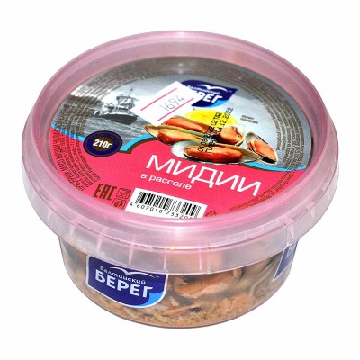 Мидии Балтийский Берег в рассоле 210гр пэт