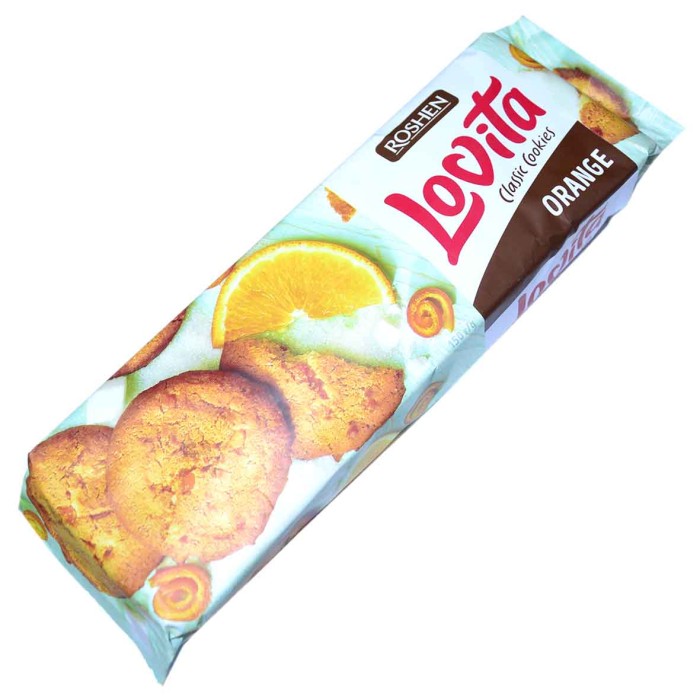 Печенье Lovita Classic Cookies с цедрой апельсина сдобное 150гр м/у