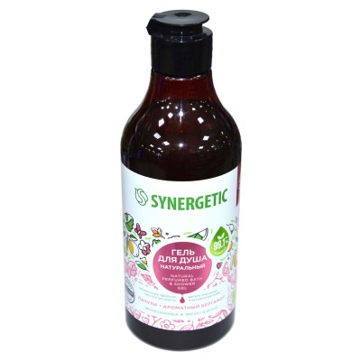 Гель для душа Synergetic Пачули и ароматный бергамот 380мл пэт