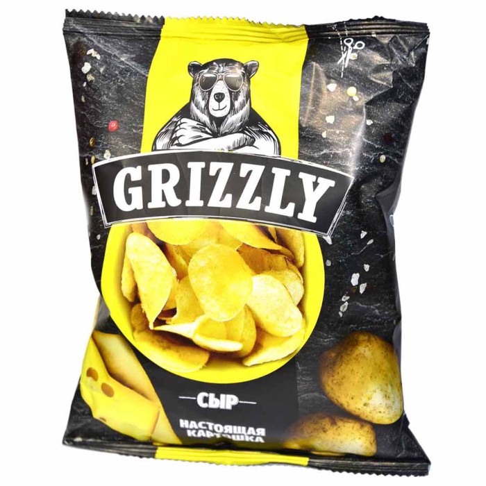 Чипсы Grizzly со вкусом сыра 55гр м/у