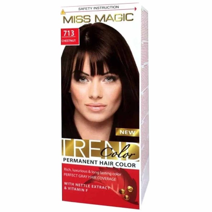 Краска для волос Miss Magic 713 Каштан 90гр к/у