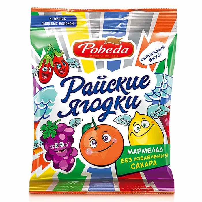 Мармелад Победа Райские Ягодки 150гр м/у