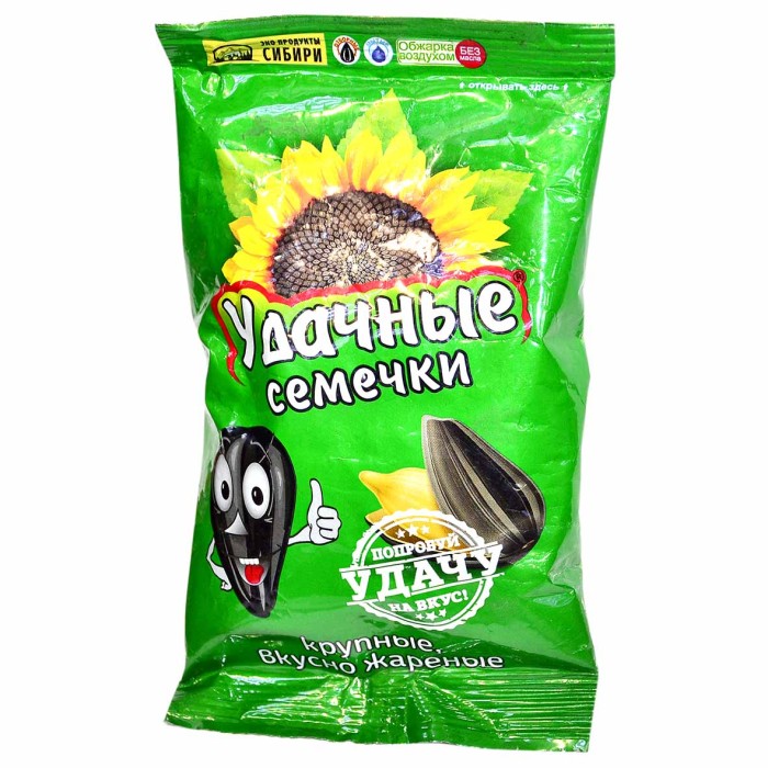 Семечки подсолнечника Удачные жареные 70гр м/у
