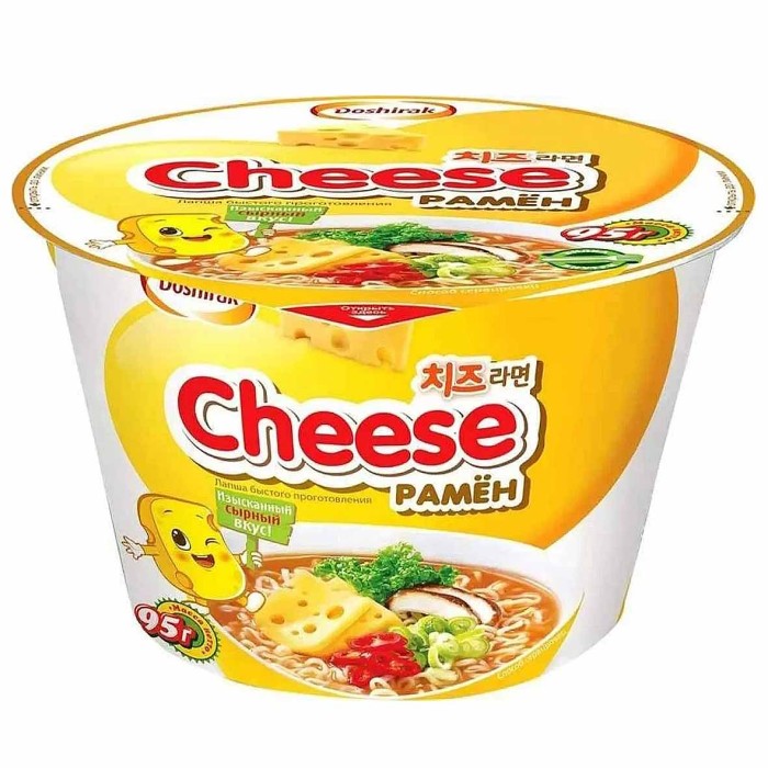 Лапша Доширак Cheese рамен с сыром 95гр ведро