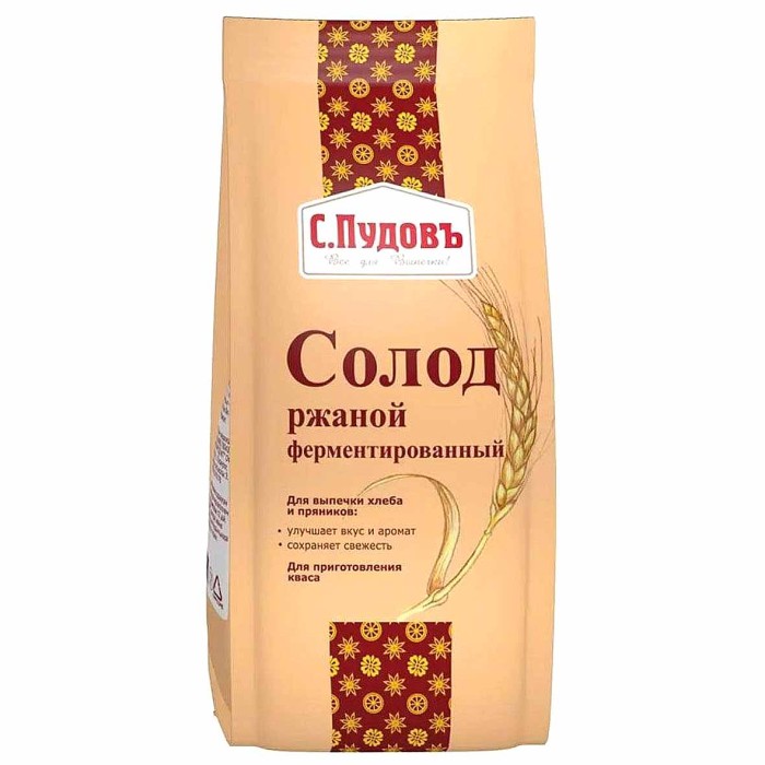 Солод ржаной С.Пудовъ ферметированный 300гр м/у
