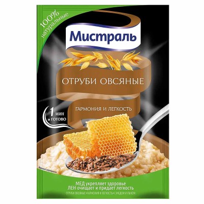 Отруби овсяные Мистраль Гармония и легкость 30гр м/у