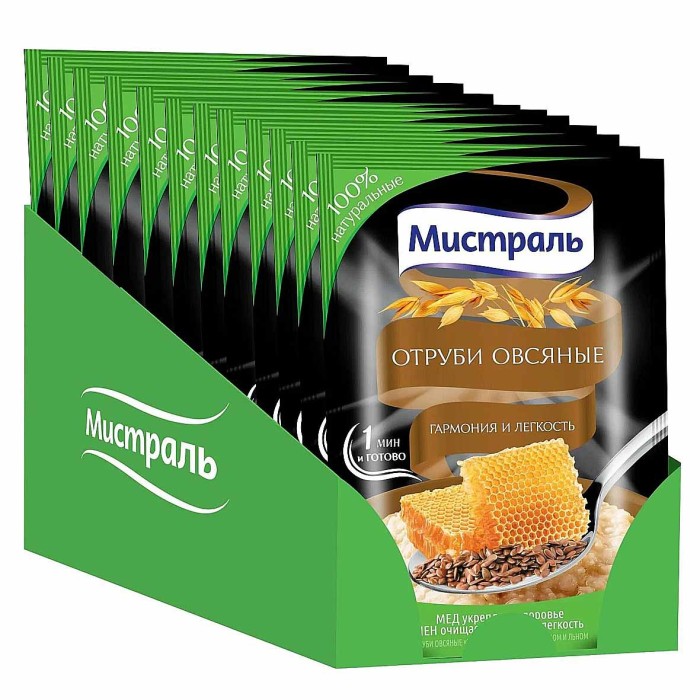 Отруби овсяные Мистраль Гармония и легкость 30гр м/у