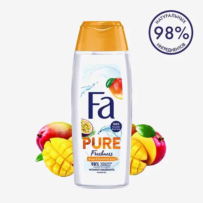 Крем-гель для душа Pure Organic Манго и маракуйя 250мл пэт
